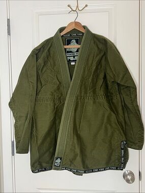 FUJI SBG Jiu-Jitsu Gi A4 / XL Jacket and Pants Olive Green (2-pieces)